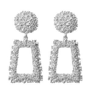 "Wedding Night" Vintage Silver Aztec Drop Earrings